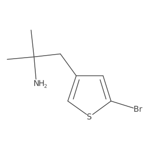1-(5-Bromothiophen-3-yl)-2-methylpropan-2-amine结构式