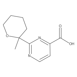 2-(2-Methyloxan-2-yl)pyrimidine-4-carboxylic acid结构式