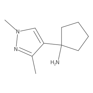 1-(1,3-dimethyl-1H-pyrazol-4-yl)cyclopentan-1-amine Structure