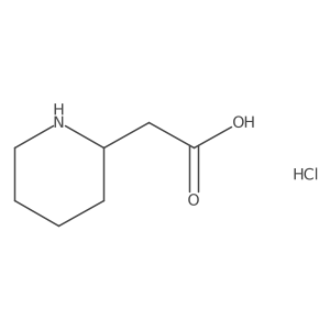 (R)-2-(Piperidin-2-yl)acetic acid hydrochloride Structure