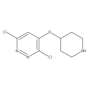 3,6-Dichloro-4-(piperidin-4-yloxy)pyridazine结构式