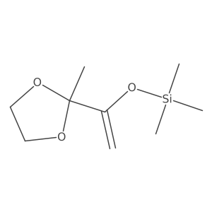 2-Methyl-2-[1-[(trimethylsilyl)oxy]ethenyl]-1,3-dioxolane结构式