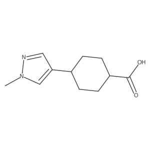4-(1-Methyl-1H-pyrazol-4-yl)cyclohexane-1-carboxylic acid Structure