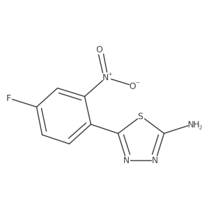 5-(4-Fluoro-2-nitrophenyl)-1,3,4-thiadiazol-2-amine结构式