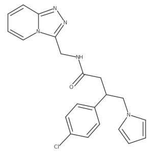 3-(4-chlorophenyl)-4-(1H-pyrrol-1-yl)-N-([1,2,4]triazolo[4,3-a]pyridin-3-ylmethyl)butanamide Structure