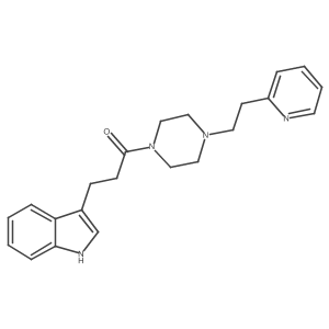 3-(1H-indol-3-yl)-1-{4-[2-(pyridin-2-yl)ethyl]piperazin-1-yl}propan-1-one Structure