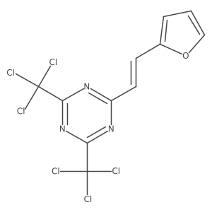 2-[2-(Furan-2-yl)vinyl]-4,6-bis(trichloromethyl)-1,3,5-triazine结构式