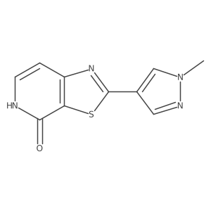 2-(1-methyl-1H-pyrazol-4-yl)thiazolo[5,4-c]pyridin-4(5H)-one结构式