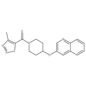 (4-Methyl-1,2,3-thiadiazol-5-yl)(4-(quinoxalin-2-yloxy)piperidin-1-yl)methanone Structure