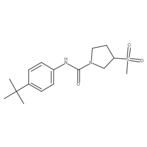 N-(4-(tert-butyl)phenyl)-3-(methylsulfonyl)pyrrolidine-1-carboxamide Structure