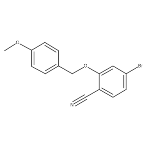 4-Bromo-2-((4-methoxybenzyl)oxy)benzonitrile结构式