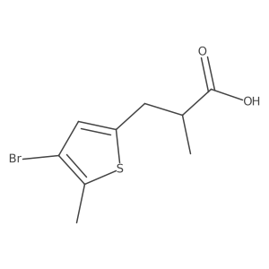 3-(4-Bromo-5-methylthiophen-2-yl)-2-methylpropanoic acid Structure