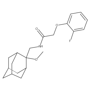2-(2-fluorophenoxy)-N-(((1R,3S,5r,7r)-2-methoxyadamantan-2-yl)methyl)acetamide Structure