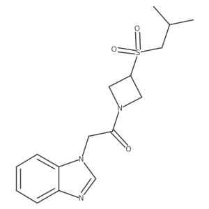 2-(1H-1,3-benzodiazol-1-yl)-1-[3-(2-methylpropanesulfonyl)azetidin-1-yl]ethan-1-one结构式
