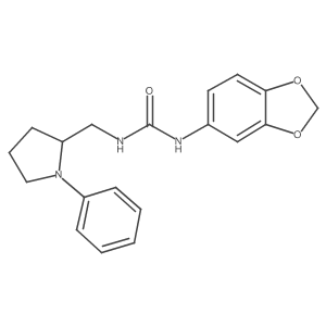 1-(Benzo[d][1,3]dioxol-5-yl)-3-((1-phenylpyrrolidin-2-yl)methyl)urea Structure