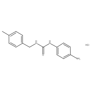 1-(4-Aminophenyl)-3-[(4-methylphenyl)methyl]urea hydrochloride Structure