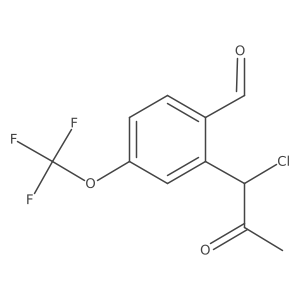CC(=O)C(Cl)c1cc(OC(F)(F)F)ccc1C=O结构式