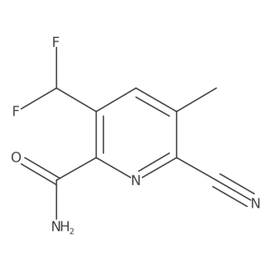 6-Cyano-3-(difluoromethyl)-5-methylpicolinamide Structure