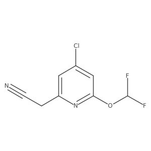 2-(4-Chloro-6-(difluoromethoxy)pyridin-2-yl)acetonitrile结构式