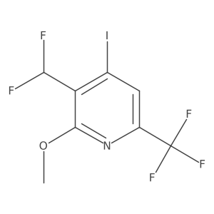 Pyridine, 3-(difluoromethyl)-4-iodo-2-methoxy-6-(trifluoromethyl)-结构式