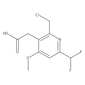 2-(Chloromethyl)-6-(difluoromethyl)-4-methoxypyridine-3-acetic acid Structure