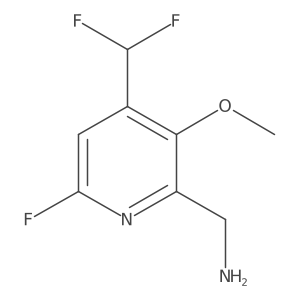 2-(Aminomethyl)-4-(difluoromethyl)-6-fluoro-3-methoxypyridine结构式