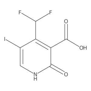 4-(Difluoromethyl)-2-hydroxy-5-iodonicotinic acid Structure
