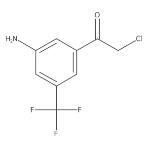 3'-Amino-5'-(trifluoromethyl)phenacyl chloride Structure