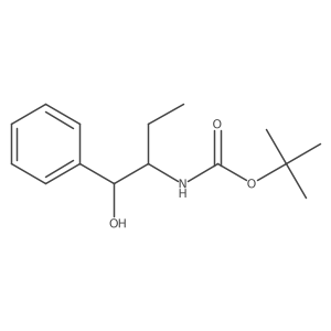 tert-butyl N-(1-hydroxy-1-phenylbutan-2-yl)carbamate结构式
