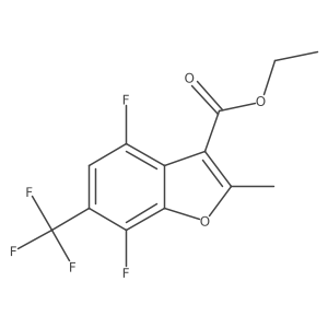 4,7-Difluoro-2-methyl-6-trifluoromethyl-2,3-benzofuran-3-carboxylic acid ethyl ester Structure