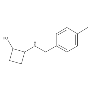 trans-2-{[(4-Methylphenyl)methyl]amino}cyclobutan-1-ol Structure