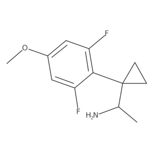 1-[1-(2,6-Difluoro-4-methoxyphenyl)cyclopropyl]ethan-1-amine结构式