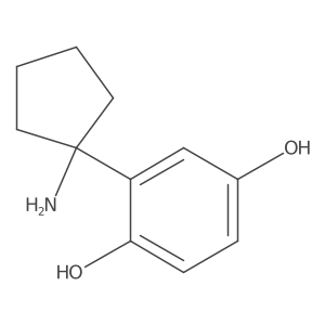 2-(1-Aminocyclopentyl)benzene-1,4-diol结构式