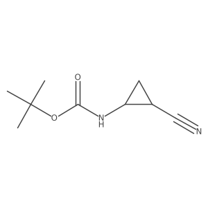 Rel-tert-butyl ((1R,2S)-2-cyanocyclopropyl)carbamate Structure