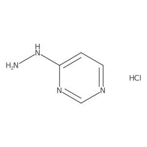 4-Hydrazinylpyrimidine hydrochloride结构式