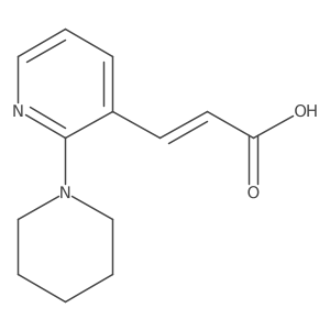3-[2-(Piperidin-1-yl)pyridin-3-yl]prop-2-enoic acid Structure