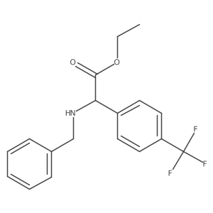 Ethyl 2-(benzylamino)-2-[4-(trifluoromethyl)phenyl]acetate结构式
