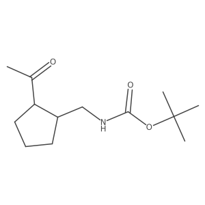 tert-butyl N-[(2-acetylcyclopentyl)methyl]carbamate Structure
