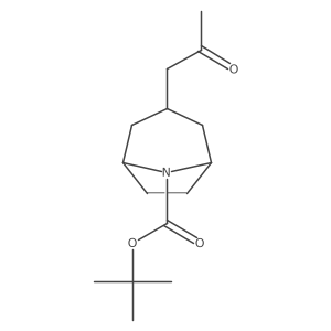 Tert-butyl 3-(2-oxopropyl)-8-azabicyclo[3.2.1]octane-8-carboxylate Structure