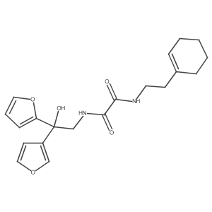 N1-(2-(cyclohex-1-en-1-yl)ethyl)-N2-(2-(furan-2-yl)-2-(furan-3-yl)-2-hydroxyethyl)oxalamide Structure