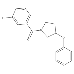 (3-Fluorophenyl)(3-(pyridin-4-yloxy)pyrrolidin-1-yl)methanone Structure