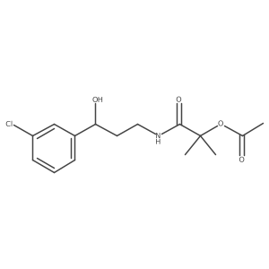 1-((3-(3-Chlorophenyl)-3-hydroxypropyl)amino)-2-methyl-1-oxopropan-2-yl acetate Structure