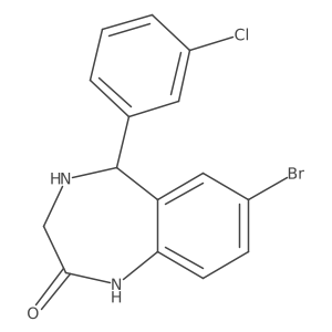 7-bromo-5-(3-chlorophenyl)-4,5-dihydro-1H-benzo[e][1,4]diazepin-2(3H)-one Structure