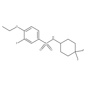 N-(4,4-difluorocyclohexyl)-4-ethoxy-3-fluorobenzenesulfonamide结构式