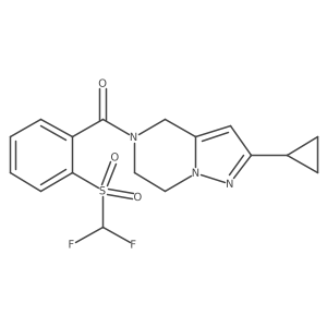 (2-cyclopropyl-6,7-dihydropyrazolo[1,5-a]pyrazin-5(4H)-yl)(2-((difluoromethyl)sulfonyl)phenyl)methanone结构式