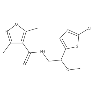 N-(2-(5-chlorothiophen-2-yl)-2-methoxyethyl)-3,5-dimethylisoxazole-4-carboxamide Structure
