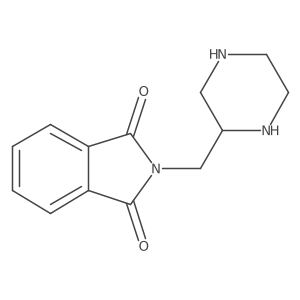 2-(Piperazin-2-ylmethyl)isoindoline-1,3-dione结构式