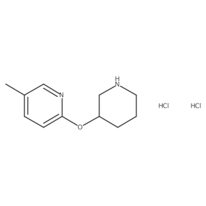 5-Methyl-2-(piperidin-3-yloxy)pyridine dihydrochloride结构式