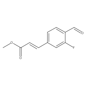 Methyl (E)-3-(3-fluoro-4-formylphenyl)acrylate结构式