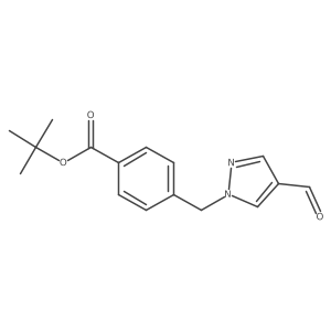 tert-butyl 4-[(4-formyl-1H-pyrazol-1-yl)methyl]benzoate Structure